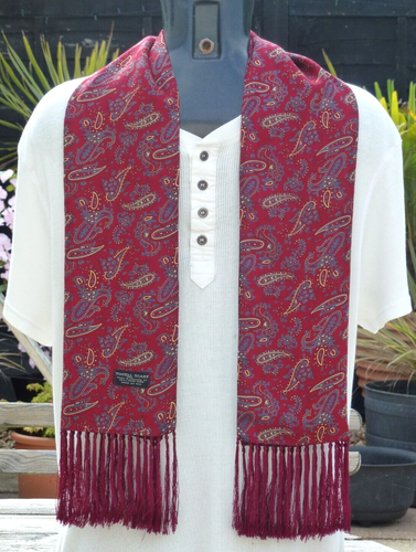 Vintage TOOTAL Scarf Cravat Mens Goodwood Dapper Mod Indie Scooter Ascot Races - Picture 9 of 14