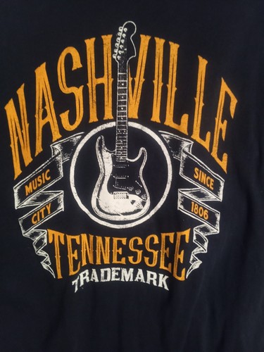 Nashville Tennessee Trademark T-Shirt Black Size Large Stellar - Afbeelding 4 van 4