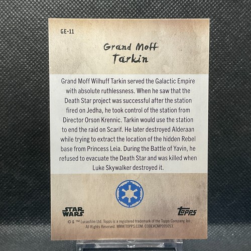 2025 Topps Star Wars Celebration Meiyo Grand Moff Tarkin GE-11 - Imagen 2 de 2