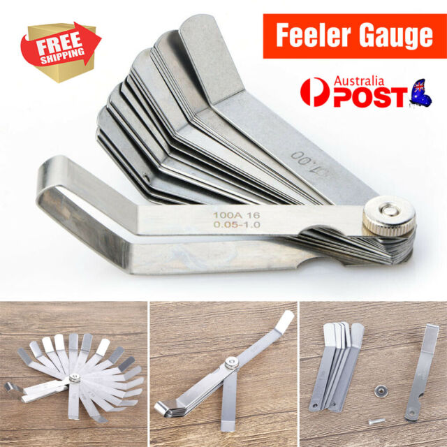 Stainless 16 Blades Feeler Gauge Metric Gap Filler 0.05 To 1 mm Thickness Curved Stainless 16 Blades Feeler Gauge Metric Gap Filler 0.05 To 1 mm Thickness Curved