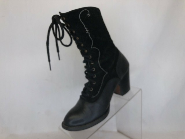 black leather calf boots womens