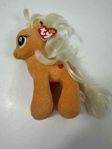 2017 Sparkle Apple Jack TY Beanie Baby My Little Pony Plush 7 in. Stuffed Animal - Picture 2 of 7