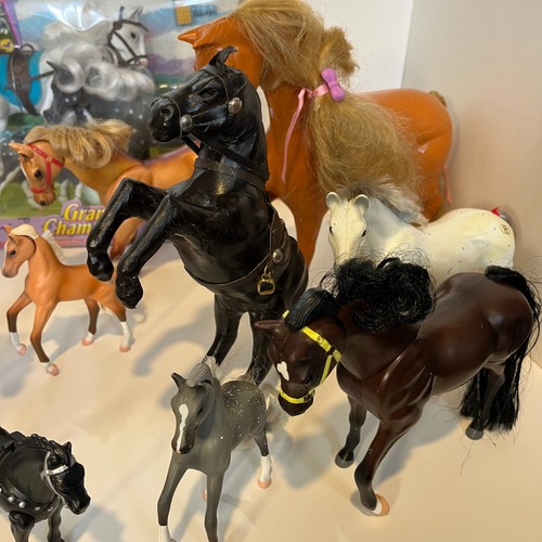 Vintage Antique Toy Horse Lot Black Leather Grand Champions New clydesdale 90s - Picture 5 of 17