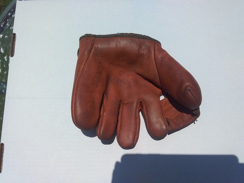 VINTAGE ANTIK WEICHES LEDER OK SEHR GUTER ZUSTAND JUNIOR BASEBALL HANDSCHUH MITT # 715 - Bild 7 von 23