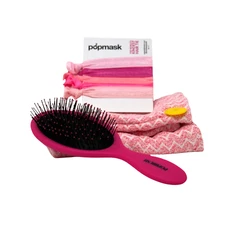 Popmask Love Your Hair Ultimate Hair Set w/ Hair Brush, Spa Turban, 5x Hair Ties