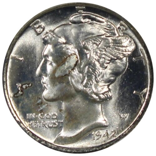 1942 Mercury Dime NGC MS67 Old Fatty Green Holder Nice Gem - Picture 2 of 4