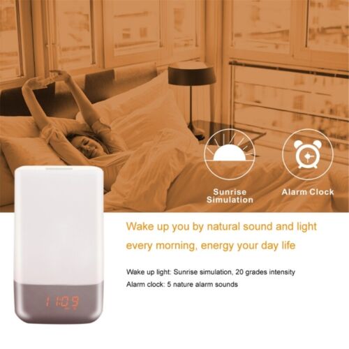 Wake Up Light Alarm Clock Bedsides Lamp With Sunrising Sunset Simulation - Picture 4 of 8
