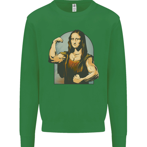 Mona Lifter Funny Gym Bodybuilding Workout Kids Sweatshirt Jumper - Picture 8 of 87