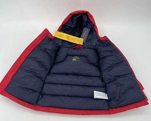 Polo Ralph Lauren Down Puffer Jacket 24 Months Red Hood - Picture 6 of 10