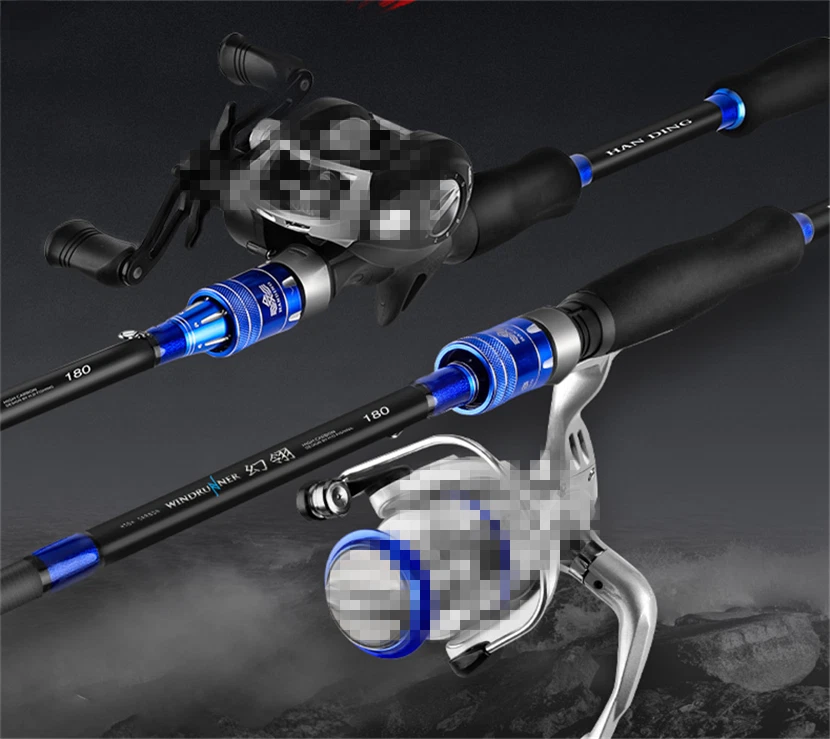 NEW Blue Light Medium Light or Medium power Fast Action 2-Piece Spinning Rod