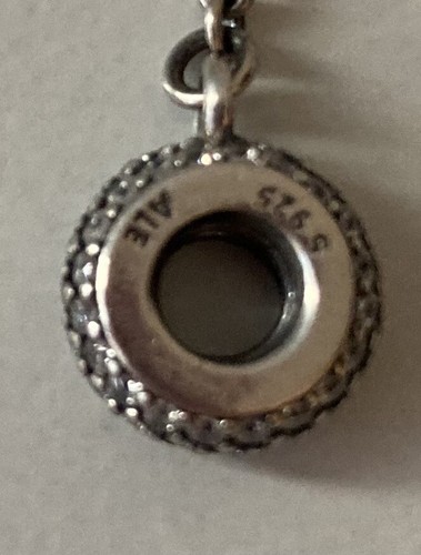 AUTHENTIC PANDORA SPARKLING PAVÉ SCREW IN SAFETY CHAIN CHARM (3) Available - Picture 5 of 5