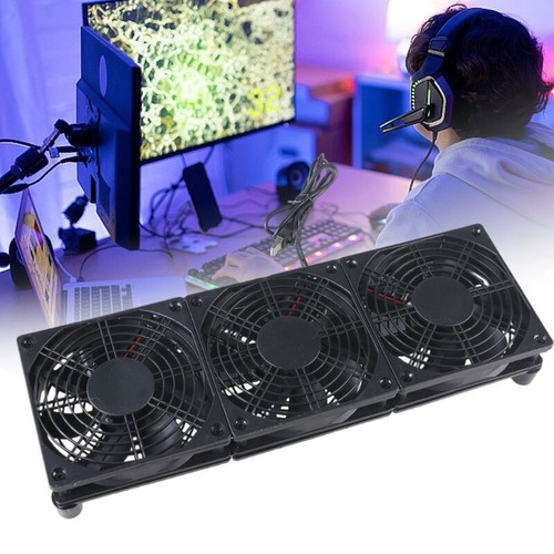 3x 120mm 5V USB Powered Three Fans High Airflow Cooling Fan for Router Modem - Afbeelding 3 van 8