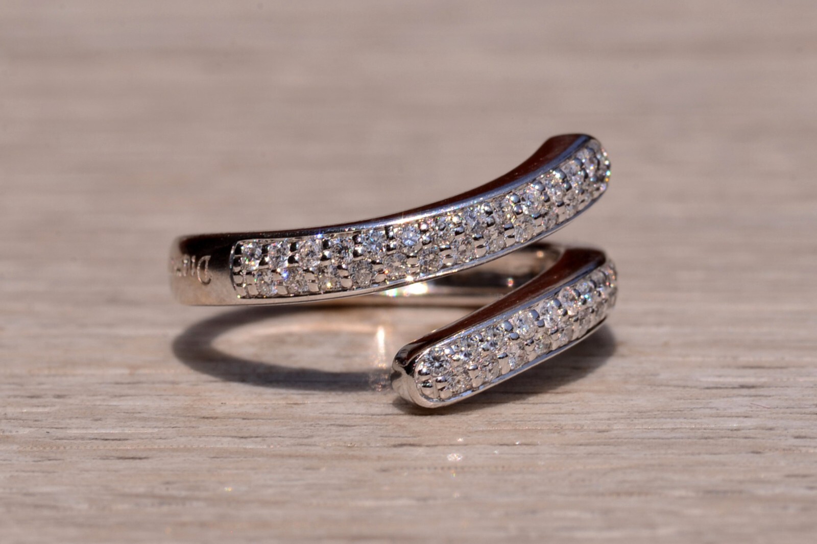 Diamanti Signed Diamond Bypass Ring in White Gold with Diamonds | eBay