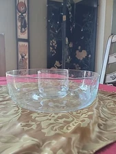 VTG PRINCESS HOUSE ETCHED TWO PIECE CHIP AND DIP GLASS DISH TRAY