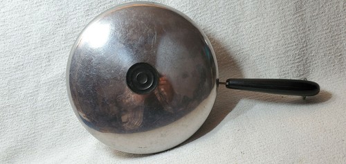 VTG REVERE WARE COPPER BOTTOM 8" FRYING PAN SKILLET W/ 4 EGG POACHER INSERT LID - 第 5/10 張圖片