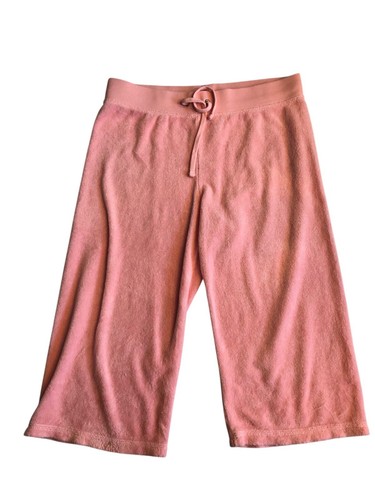 JUICY COUTURE 2 Pc Beach Cover Up Hoodie Capri Pants Y2K Pink Terry Girl’s 12 - Picture 3 of 6