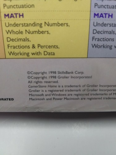 98 Grolier's Corner Stone Home English Win/Mac CD-Rom #7 Capitalization Spelling - Picture 12 of 12