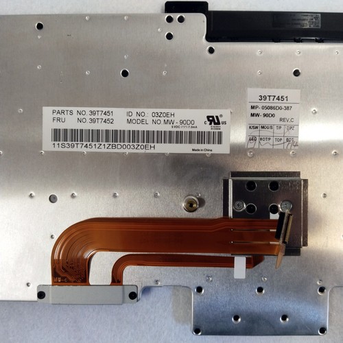 Tastatur für Lenovo Thinkpad T60, T400, T500 / MW-90D0 /MW-90SW / MP-05086D0-387 - Bild 9 von 12