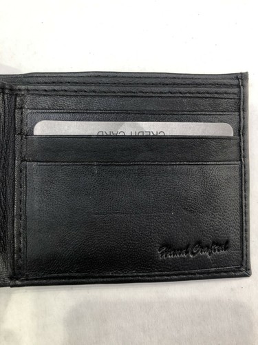 J.S collection Leather hand crafted Black Bifold Credit Card/ID Wallet No.23 - Bild 5 von 10