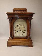 HAC Hamburg American Clock Co.  Large Bracket Clock Walnut