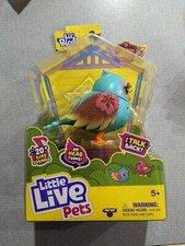 Little Live Pets Lil' Bird - Interactive Talking Bird - Surfy Chirps Blue - New
