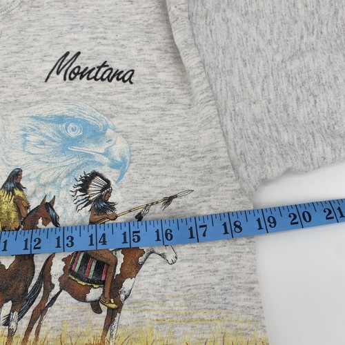 Vintage Nature Shirt Size Large 90’s Habitat Native American Montana Horse Eagle - Picture 4 of 12