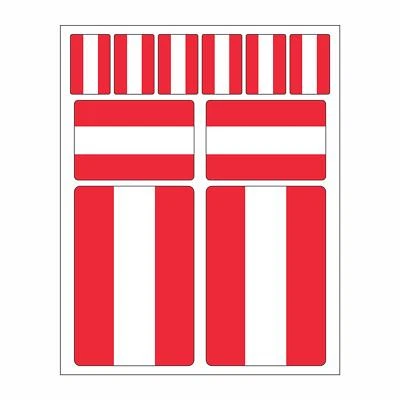 10 Stück Flaggen Aufkleber Österreich Set | Sticker Austria Autoaufkleber