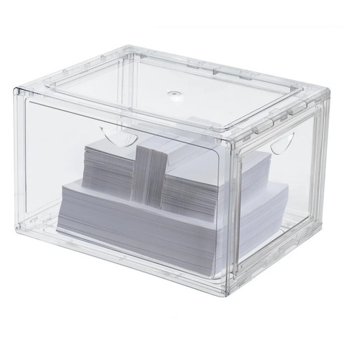 Clear Transparent Stackable Shoebox & Organizer, 4-pack Plastic 11.8"x15.1"x9.4" - Picture 4 of 12