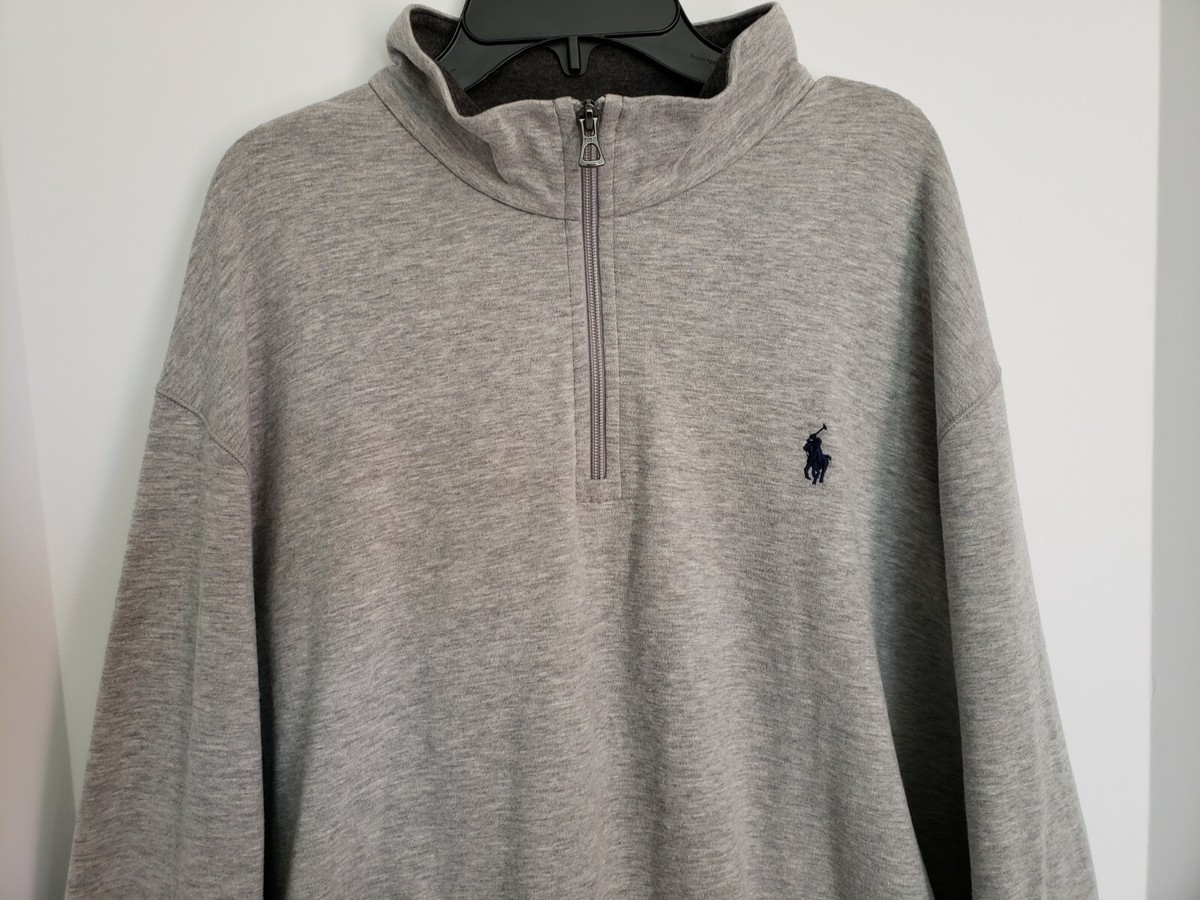 Polo Ralph Lauren Half Zip Sweater Sweatshirt Grey 2xl XXL Retail