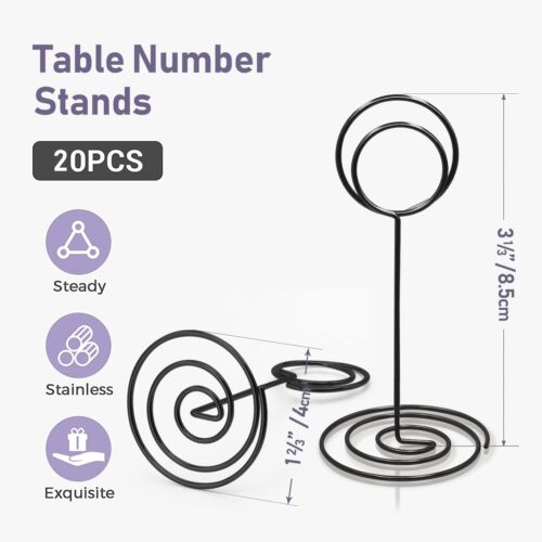 Table Number Holders 20Pcs - 3.35 Inch Place Card Holder Table Number Stands ... - Picture 4 of 7
