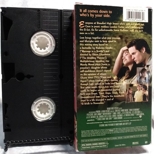 A Walk to Remember (VHS, 2002) Drama/Romance - Picture 3 of 3