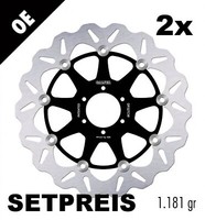 Bremsscheibe Set Galfer 2X DF027CW Wave® Schwimmend Vorne 296X5Mm FüR Honda CBR