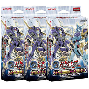 3x Yugioh Cards SYNCHRON EXTREME Structure Deck SEALED IN HAND!!