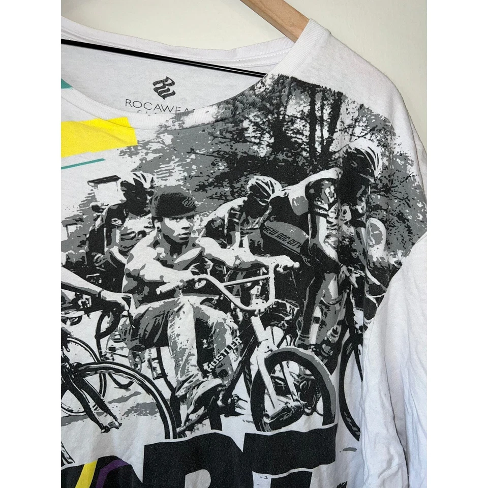 Camisa gráfica Y2K Rocawear Roc Sport Ciclismo Bicicleta Slap Salute años 2000 3XL Foto 4 de 4
