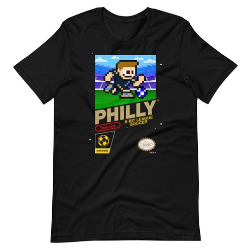 Philadelphia Union 8-bit Retro NES Vintage League Soccer Football Club T-Shirt - Picture 2 of 13