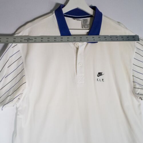 Nike Supreme Court T Shirt Men's Large Vintage 90s White Striped Sleeves Tennis - Picture 10 of 11