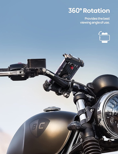 Lamicall Bike Phone Holder, Motorcycle Phone Mount - Motorcycle Handlebar Cell - 第 3/12 張圖片