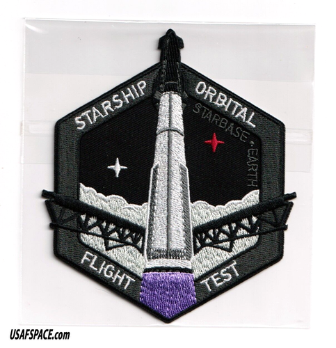 AUTÉNTICO PARCHE DE LANZAMIENTO DE PRUEBA DE VUELO ORBITAL STARSHIP SPACEX STARBASE-TIERRA ESPACIO - Imagen 3 de 4
