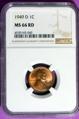 1949 - D NGC MS66RD LINCOLN CENT!!  #B33700