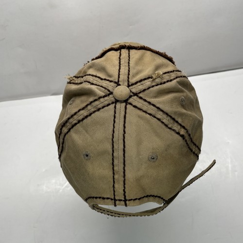 Brave Soul Hat Cap Adjustable Strap Back Adult Beige Skull Indian Head Distress - Picture 10 of 18