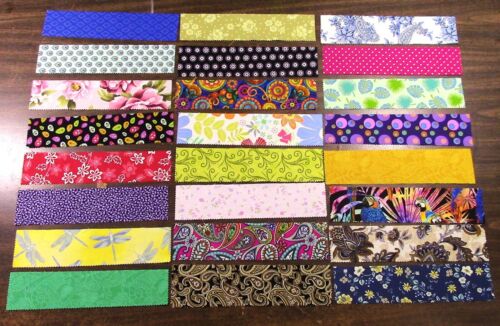 24 Scrappy Layer Cake Strips - No Duplicates - Quilting Sewing 100% Cotton 1789