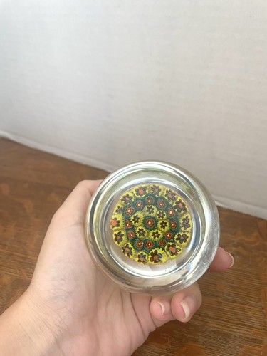 Vintage Murano Millefiori Glass Paperweight Office Decor Floral - Picture 4 of 7
