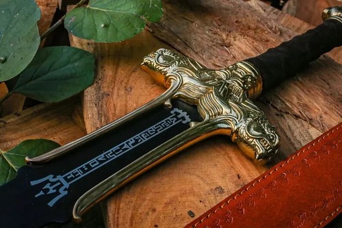 Handmade Scottish Claymore Sword, Medieval Sword, Battle Ready Viking Sword Gift - Picture 2 of 7