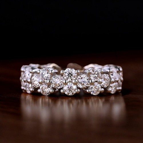 3 Ct Lab Grown Diamond Engagement Ring in 18K White Gold Round Cut Certified - Bild 2 von 11