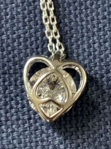 Rachel Zoe Sterling silver Necklace with CZ Crystal Heart Brand New with tag - Picture 3 of 13