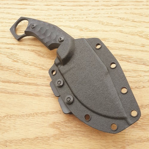 Fox Monkey Thumper Fixed Knife 3.5" Niolox Steel Blade Black Micarta Handle - Picture 12 of 12