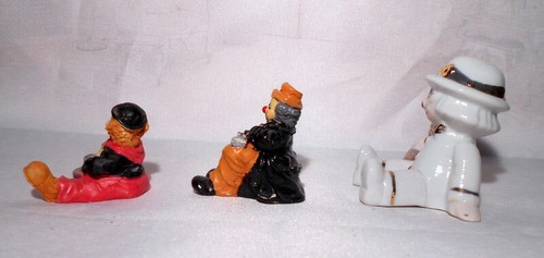LOTTO DI 3 STATUINE DI CLOWN (PAGLIACCI,BUFFONI) - Foto 3 di 5