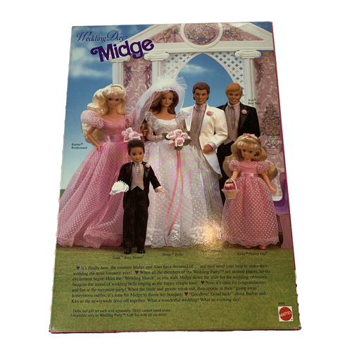 Barbie Mattel “WEDDING DAY” Lot Midge NRFB, Alan (open), Ken (open) 1990 READ - Picture 3 of 10