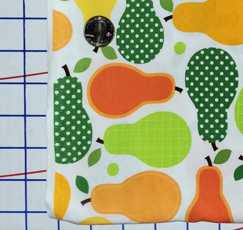 Metro Market Robert Kaufman Pears Green Orange Yellow Cotton Quilt Fabric BTY - Picture 3 of 4