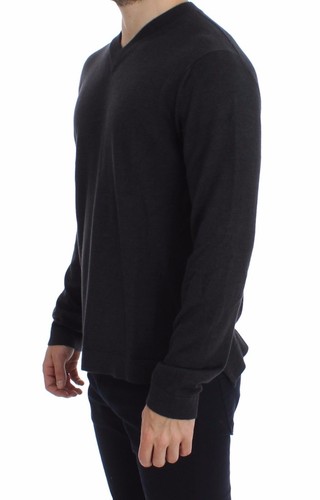 Col Gris Cachemire amp; En Sig14904 Soie Gabbana V Pull Dolce RxS0q61w4